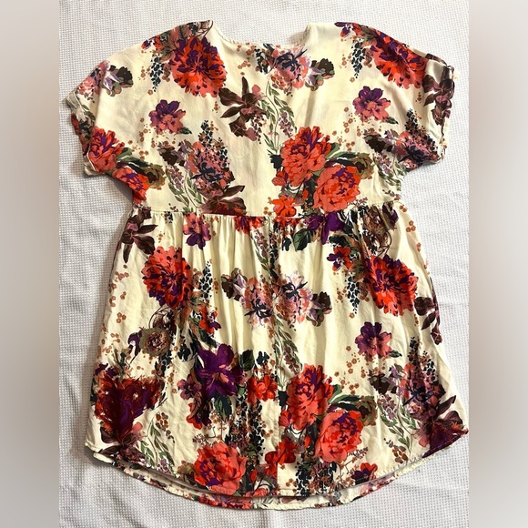 Andree by Unit Floral V-Neck Women's Tunic Dress Women’s Size 1X - Picture 13 of 16